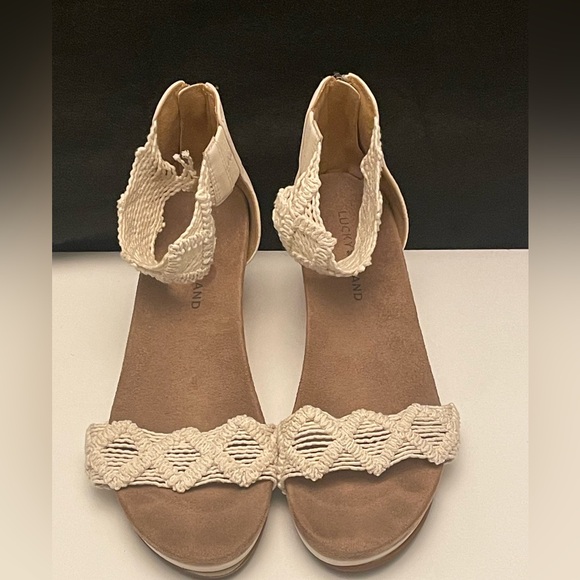 LUCKY BRAND, WOMEN’S KAYDEN ANKLE STRAP, WEDGE SANDALS, SIZE 8 - Picture 5 of 10